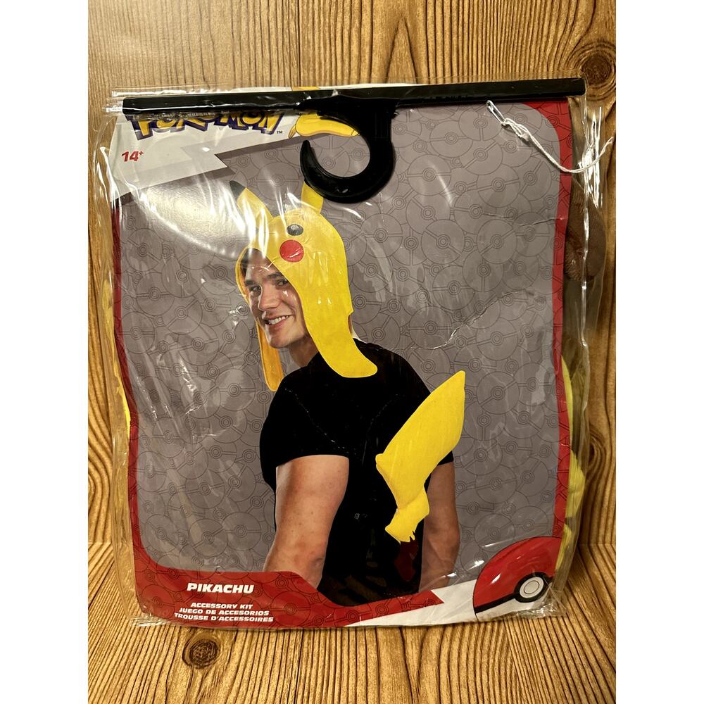 Pokémon Pikachu Costume Accessory Kit – Adult Size 14+ (Hood & Tail Set)